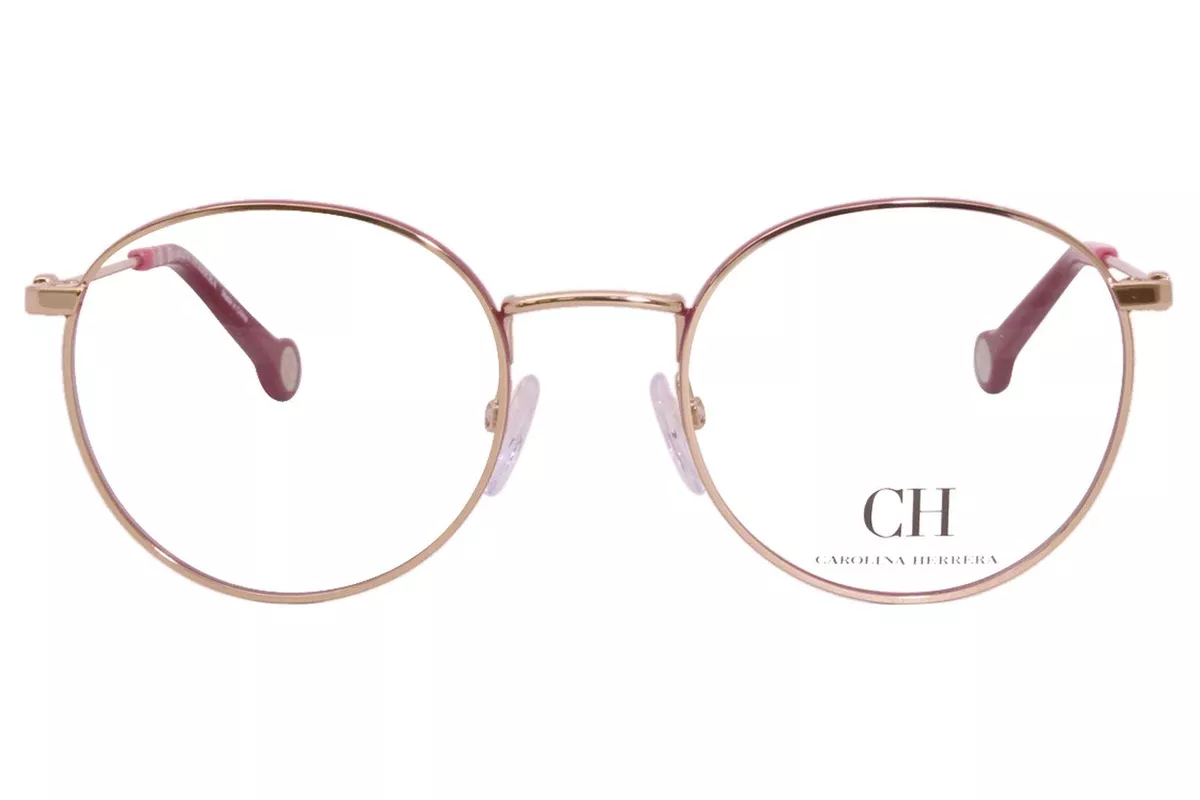 NEW Carolina Herrera VHE 167K 0E59 Rose Gold Eyeglasses 50 20 140