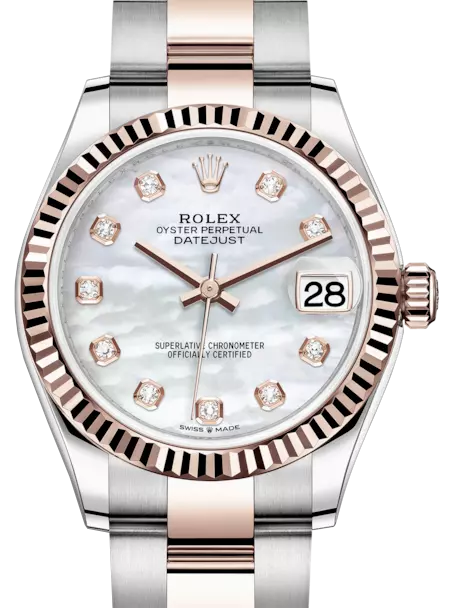 Rolex Lady-Datejust 28 Diamond Rose Gold Watch