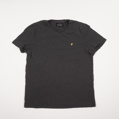 Lyle & Scott Herren T-Shirt Gr. XL Grau Baumwolle Organic Kurzarm Basic Casual