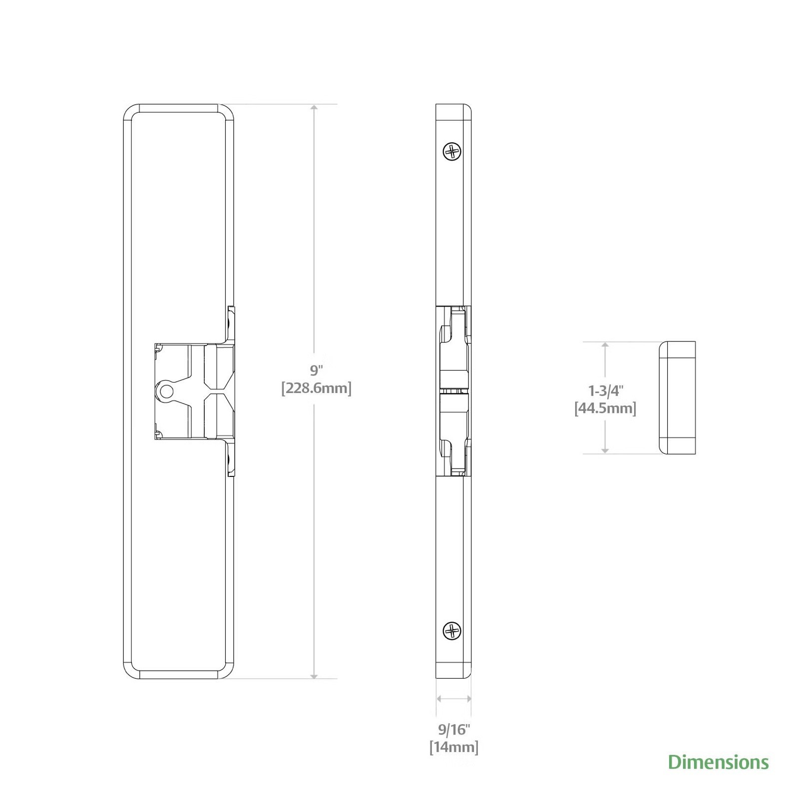 Adams Rite 9400-630 12/24VDC Stainless Steel Electric Strike (Fail Secure/Safe)