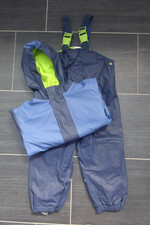 Matschhose und Jacke gefüttert blau Größe 110/116
