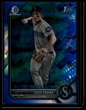Cole Young 2022 Bowman Draft Sapphire Edition #BDC-112 1st Seattle Mariners