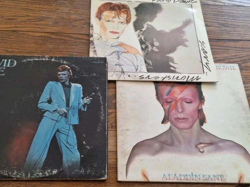 Lot Of 3 David Bowie LP Vinyl Live Scary Monsters Aladdin Sane