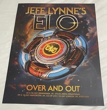 Jeff Lynne’s ELO Over And Out 2025 UK Final Tour OFFICIAL MERCH POSTER Beatles
