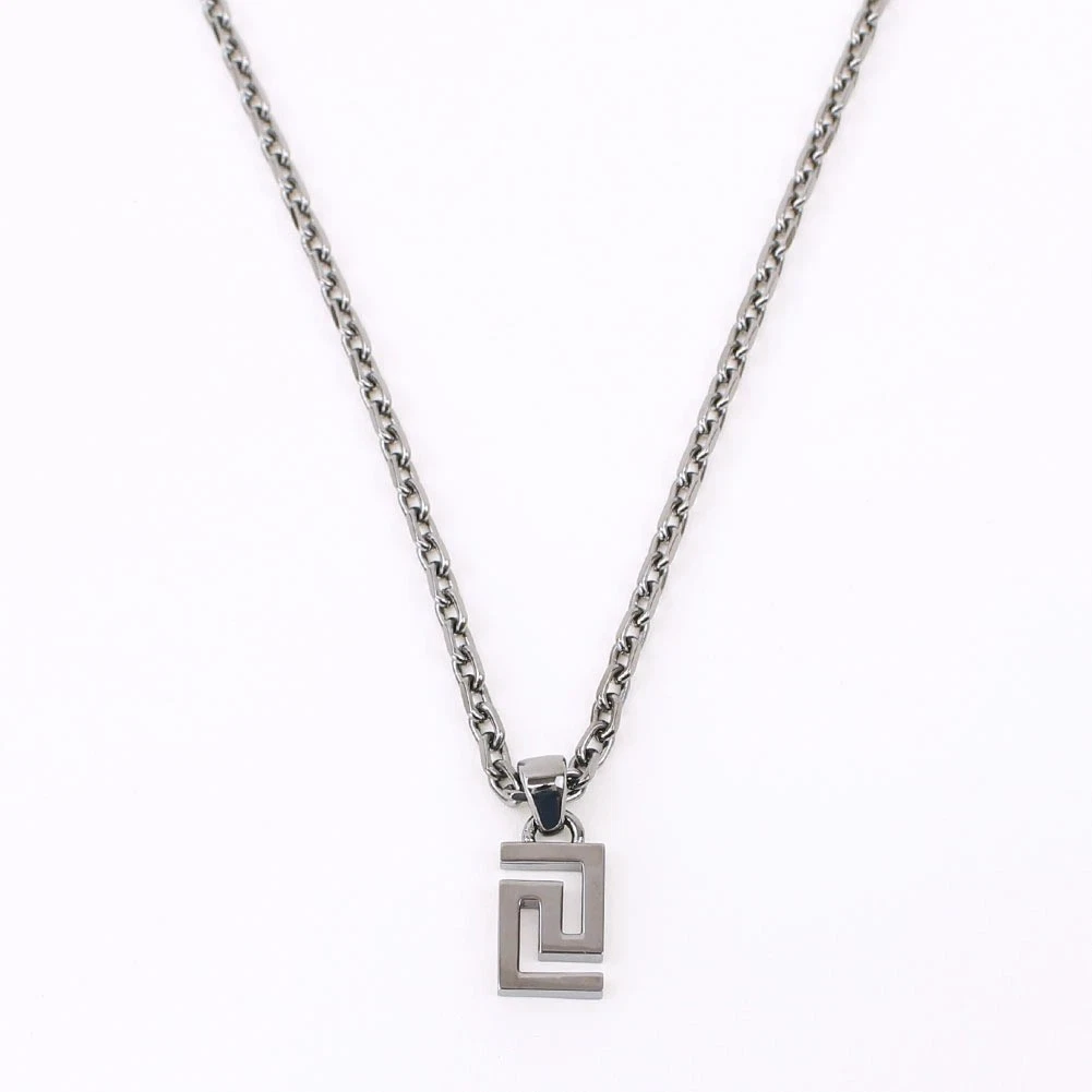 Collana con ciondolo unisex Versace colore argento catena metallo