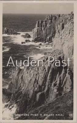 Lands End Point & Dollar Rock Cornwall England RPPC Echt Foto Postkarte