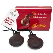 Castañuelas Flamencas Jale - Madera de Granadillo Profesional Española 6, Marrón