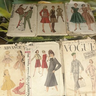 Huge Lot of 50 Vintage Sewing Patterns. 1950s 1960s 1970s