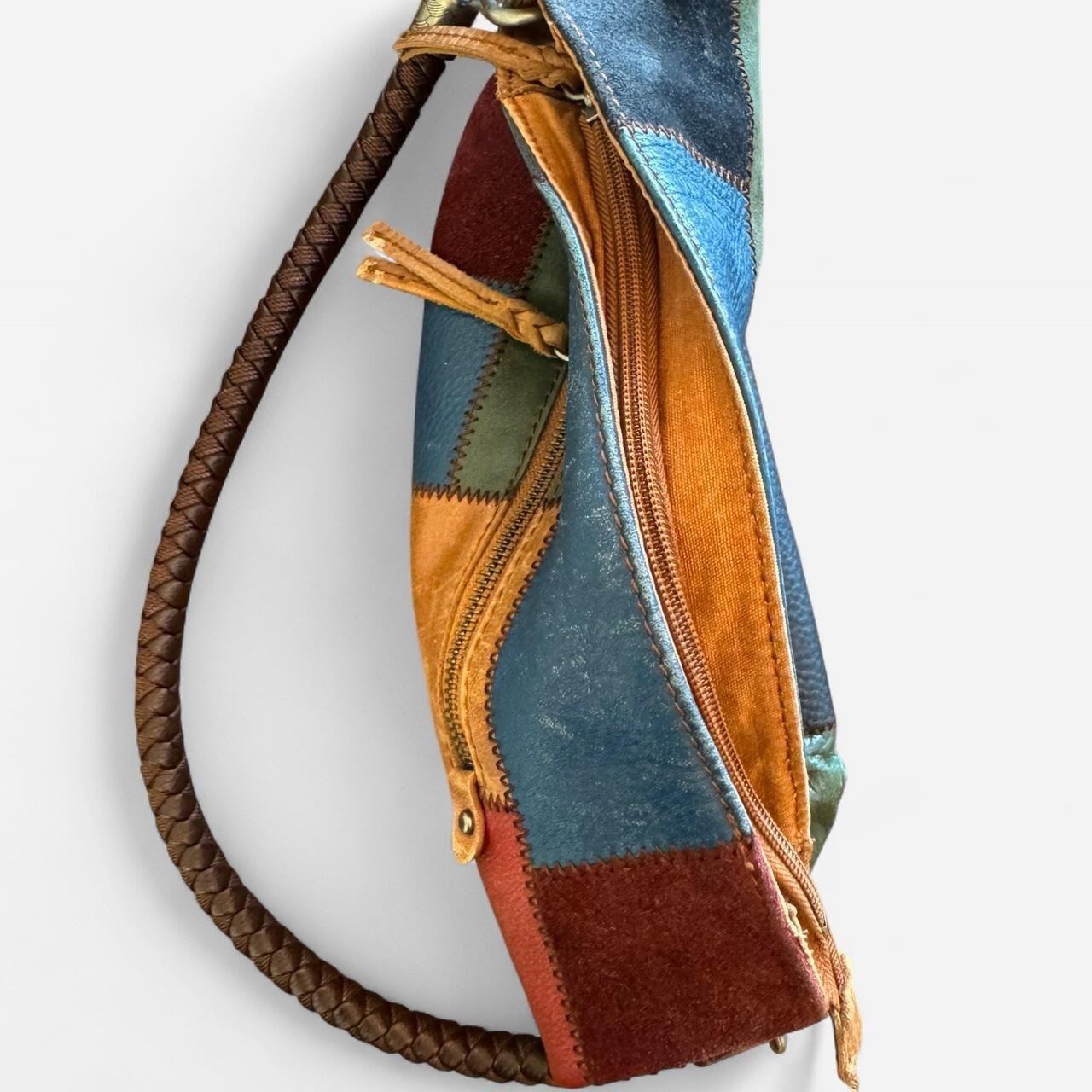The Sak Patchwork Multicolor Leather Shoulder Bag… - image 6
