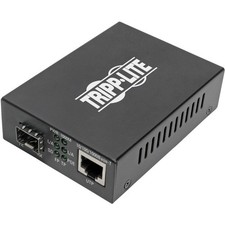 Eaton Tripp Lite Series Gigabit SFP Fiber to Ethernet Media Converter, POE - 10