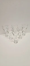6 HOLMEGAARD PRINCESS GLASSES BENT SEVEREN DESIGN 10.5 CM H 