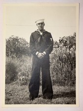 Vintage WW2 Navy Sailor Original B W Photo 7.5  X 5.5  