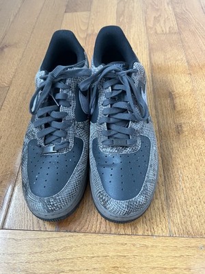Size 12 - Nike Air Force 1 '07 LV8 Snakeskin Pack - Off Noir