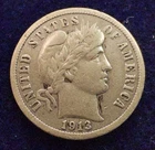 Rare Beautiful 1913-P U.S. Barber Dime (SILVER) KM 113