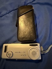 Minolta 16 MG Subminiature Camera Silver with Case and Strap Preowned Vintage
