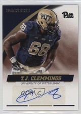 2016 Panini Pitt Panthers Auto TJ Clemmings #TJC-PIT Auto un2