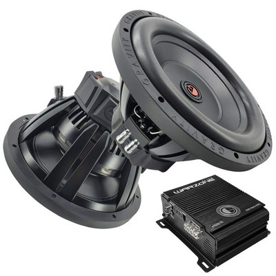 Gravity E3500.1D Warzone 3500W Amp + 2x Gravity 6000W G5 12'' Subwoofers Bundle