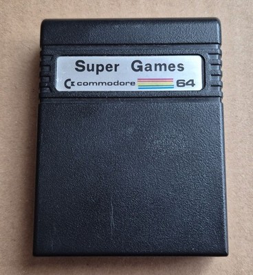 Original Commodore 64  Super Games  Cartridge   Genuine C64 ROM Cart   Tested
