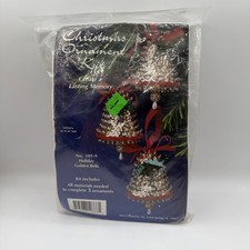 Vintage Sulyn Christmas Ornament Kit Holiday Golden Bells Sequin Bead NEW 
