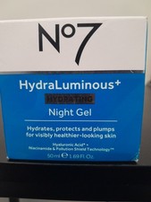 No7 HydraLuminous Hydrating Night Gel 50 ml / 1.69 fl oz NEW IN BOX Sealed