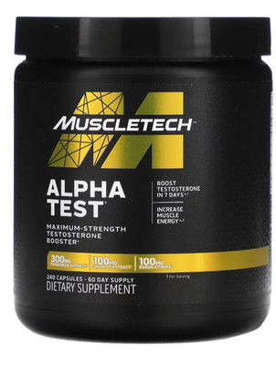 MuscleTech Pro Series Alpha Test 240* Kapseln Schnelltest Booster USA FORMEL