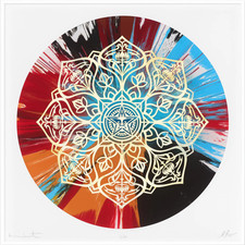 Beautiful Controlling Ornate Mandala 3 Spin Painting Obey x Hirst