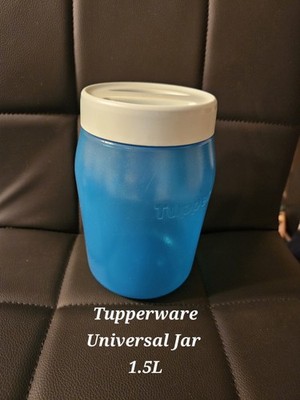 Tupperware UNIVERSAL JAR 1.5-QT/1.5L WITH SIMPLE COVER Turquoise Blue
