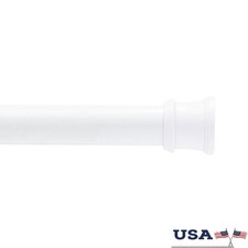 Adjustable No Tools Shower Curtain Rod Heavy-Duty Rust Resistant Easy Install US