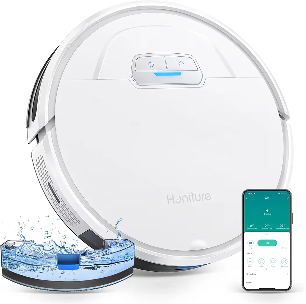 HONITURE Robot Vacuum and Mop Combo, G20 Pro Robot Vacuum Cleaner 3 in 1, 4500pa