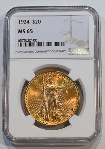 1924   MS65 !!!!  $20 St. Gaudens Gold  Double Eagle NGC graded!!!!