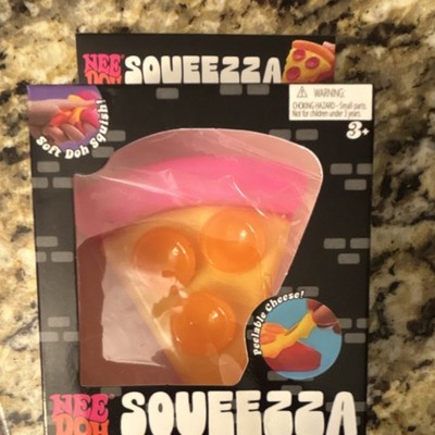 Nee Doh Pizza Slice Squeeza Soft Doh Squish Tactile Squeeze Toy, 3+ Ages