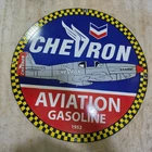 CHEVRON AVIATION 29 X 29 INCHES PORCELAIN ENAMEL SIGN