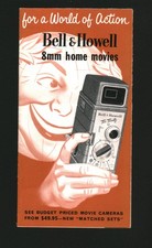 Bell  Howell 8mm Home Movies Promotional Brochure Fold-Out Late 1950s