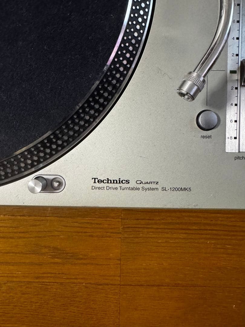 Technics SL-1200 MK5 Silver Direct Drive DJ Turntables Vintage