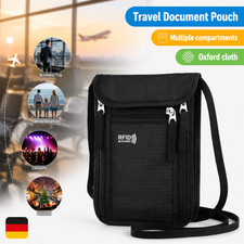 Brustbeutel mit RFID Schutz, Anti-Diebstahl Unisex Reisegeldbeutel, Wasserdicht