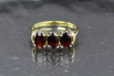 Granatring, Goldring aus 333er Gelbgold (8 Karat), Größe: 55 - Bild 1 von 4