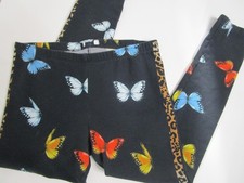 M Johnny Was Leggings Pants Butterfly Leopard J62021C5 Elastic Waist