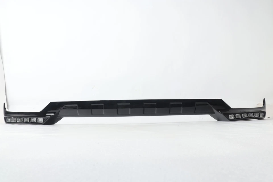 Front Splitter Lip W/ LED Gloss Black Fit Mercedes-Benz W463 G500 G550 1990-2018 - Image 3 of 4