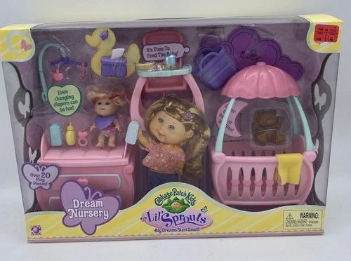 Vintage New In Box Cabbage Patch Kids Lil' Sprouts Dream Nursery play set