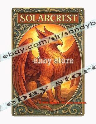 Flame Sky Griffin Tin Sign the decor