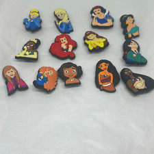 Set of 13 Disney Princess Shoe Charms Ariel, Elsa, Belle, Moana, Jasmine  More