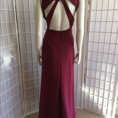 hayley paige cocktail dress Hayley Paige,Woman,Cocktail Dress Party, Burgundy,New,Sz 6,Sleeveless,Long.!