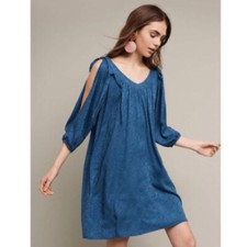NWT     Anthropologie LEYTON OPEN-SHOULDER DRESS  SIZE XS new