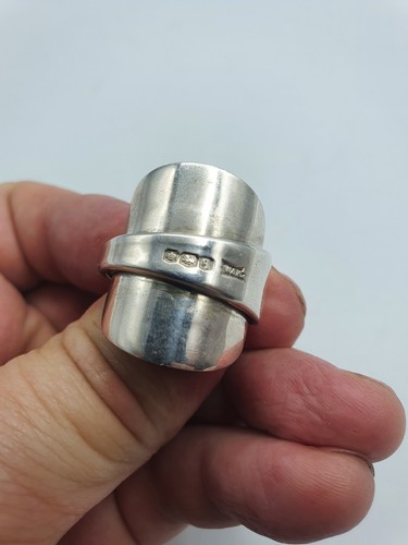 Handgefertigter massiver Silber Löffelring Gr. S, komplett gepunzt - Bild 9 von 10