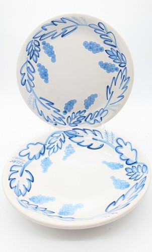 Due ciotole poco profonde per insalata/pasta dipinte a mano Carstens Argentina 8 1/4”D - Foto 1 di 9