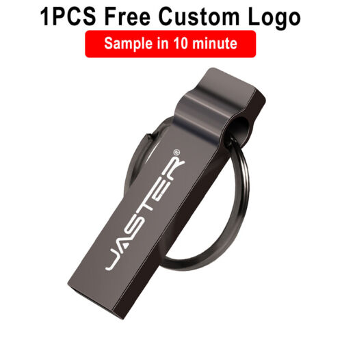 Free Key Ring Metal USB Flash Drive 64GB Free Logo Pen Drive 32G Memory Stick 4G - Afbeelding 1 van 13