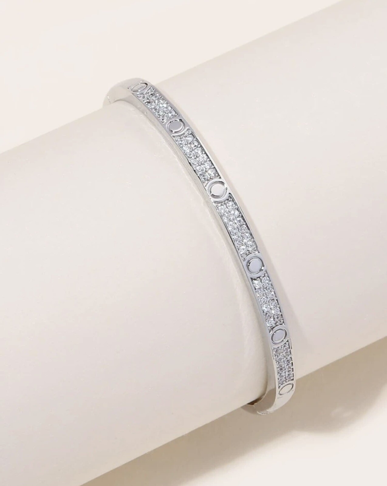 Bracelet femme en argent jonc réglable gris ajustable collection Éclat