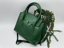 Genuine Leather Shoulder Handbag By Vera Pelle