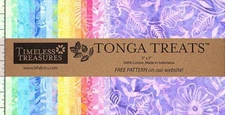 Timeless Treasures Tonga Treats - FLUTTER - (42) 5" Batik Fabric Squares
