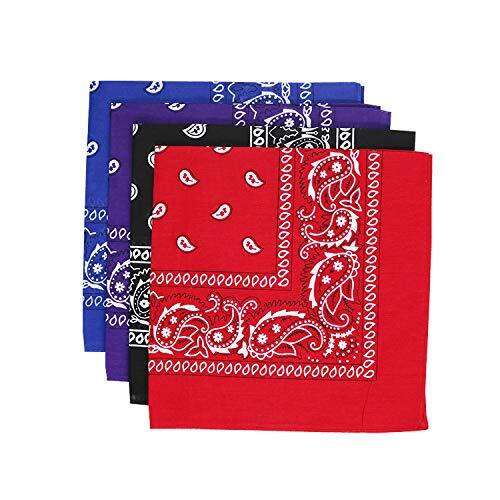 KAV - Pack of 4 Multi purpose Bandanas Bandana For Cycling Headband Face Mask - Picture 4 of 4